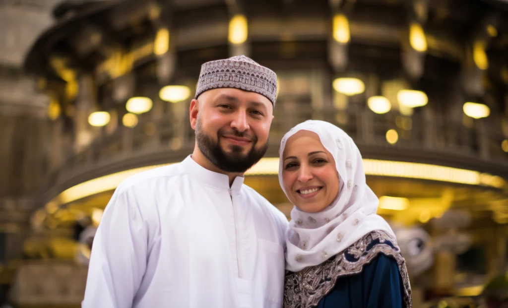 Happy Muslim couple