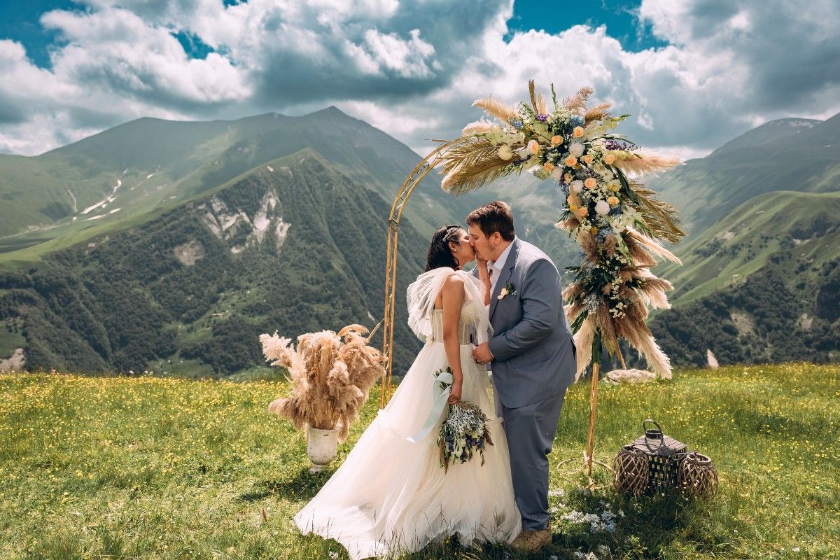 Wedding Arch in Kazbegi Mountains