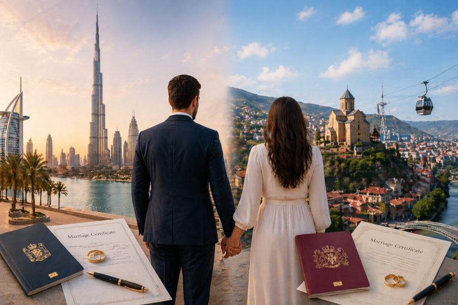 UAE vs Georgia marriage for foreigners comparison – civil wedding options 2026