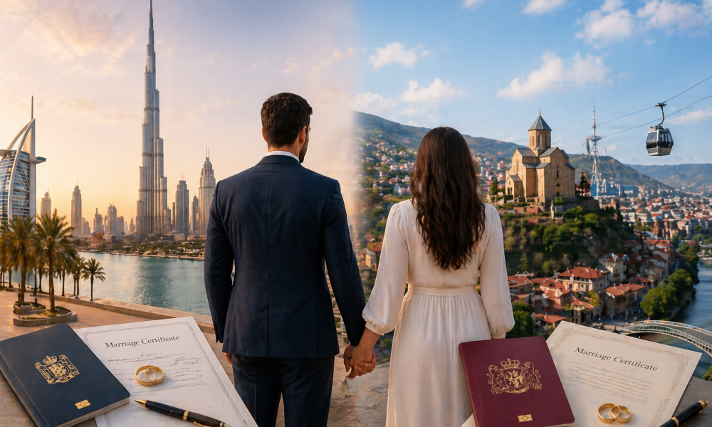 UAE vs Georgia marriage for foreigners comparison – civil wedding options 2026